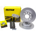 TEXTAR Bremsscheibe 92120903 Ø253 + 2355402 Beläge für SEAT VW SKODA AUDI LEON SC ALTEA GOLF