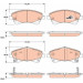 TRW Bremsbelagsatz, Scheibenbremse COTEC GDB3479