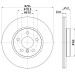 Hella | Bremsscheibe | 8DD 355 122-651