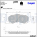 Delphi | Bremsbelagsatz, Scheibenbremse | LP1684 Delphi | Bremsbelagsatz, Scheibenbremse | LP1684