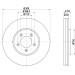 Hella | Bremsscheibe | 8DD 355 106-821 Hella | Bremsscheibe | 8DD 355 106-821