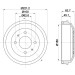 Hella | Bremstrommel | 8DT 355 302-681