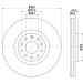 Hella | Bremsscheibe | 8DD 355 127-591