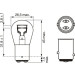 BOSCH | Glühlampe, Brems-/Schlusslicht | 1 987 302 282 BOSCH | Glühlampe, Brems-/Schlusslicht | 1 987 302 282