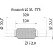 ERNST Flexrohr, Abgasanlage 200 mm, Edelstahl, Interlock, mit Rohrstutzen