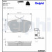 Delphi | Bremsbelagsatz, Scheibenbremse | LP596