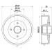Hella | Bremstrommel | 8DT 355 301-401 Hella | Bremstrommel | 8DT 355 301-401