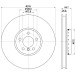 Hella | Bremsscheibe | 8DD 355 120-701
