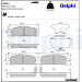 Delphi | Bremsbelagsatz, Scheibenbremse | LP814