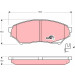 TRW Bremsbelagsatz, Scheibenbremse COTEC GDB3270