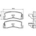 Hella | Bremsbelagsatz, Scheibenbremse | 8DB 355 005-691