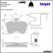 Delphi Bremsbelagsatz, Scheibenbremse LP1626