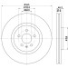 Hella | Bremsscheibe | 8DD 355 128-501