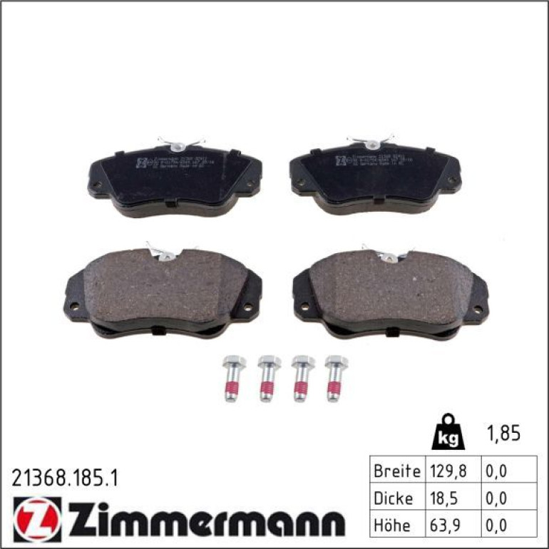 Bremsbelagsatz, Scheibenbremse 21368.185.1 Bremsbelagsatz, Scheibenbremse 21368.185.1