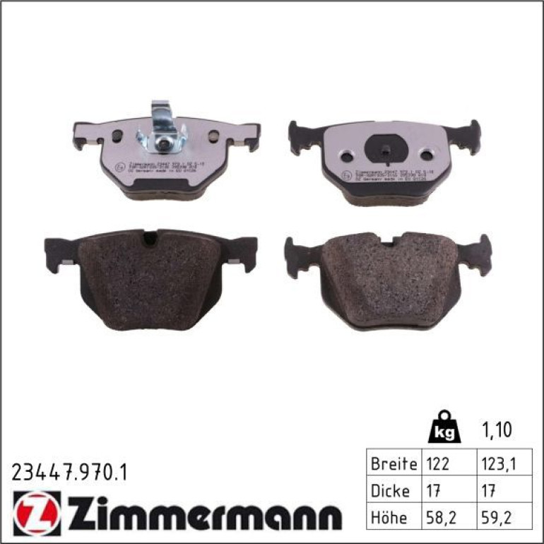 Bremsbelagsatz, Scheibenbremse 23447.970.1 Bremsbelagsatz, Scheibenbremse 23447.970.1