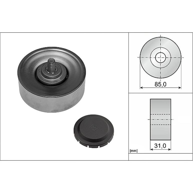 Umlenk-/Führungsrolle, Keilrippenriemen 532 0569 10 Umlenk-/Führungsrolle, Keilrippenriemen 532 0569 10