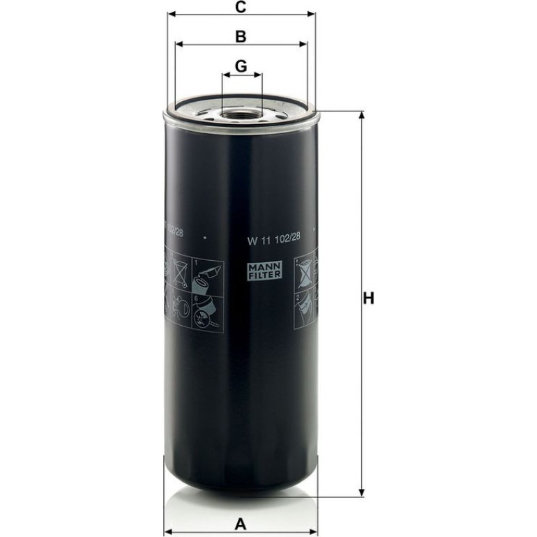 Ölfilter W 11 102/28