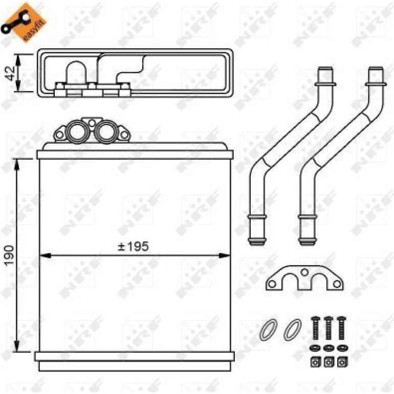Wärmetauscher, Innenraumheizung 58150 Wärmetauscher, Innenraumheizung 58150