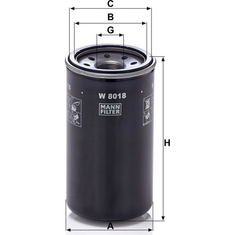 Ölfilter W 8018 Ölfilter W 8018