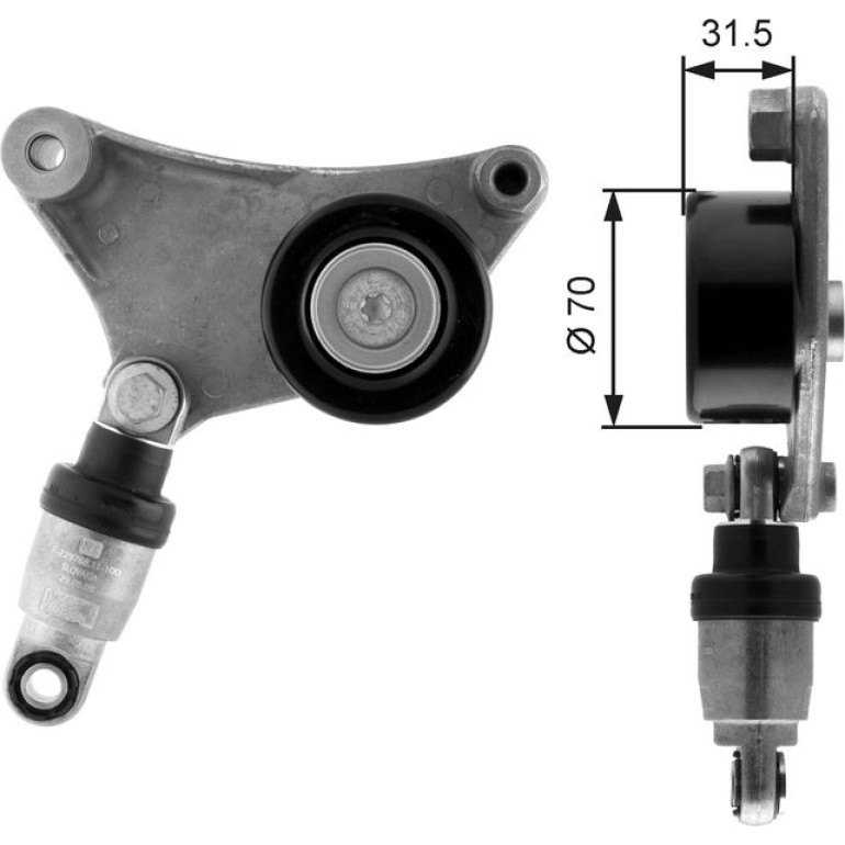 Spannrolle, Keilrippenriemen T38216