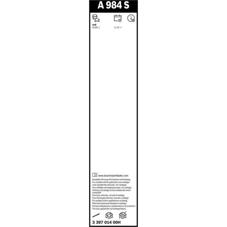 BOSCH A 984 S Scheibenwischer Aerotwin 3 397 014 00H BOSCH A 984 S Scheibenwischer Aerotwin 3 397 014 00H