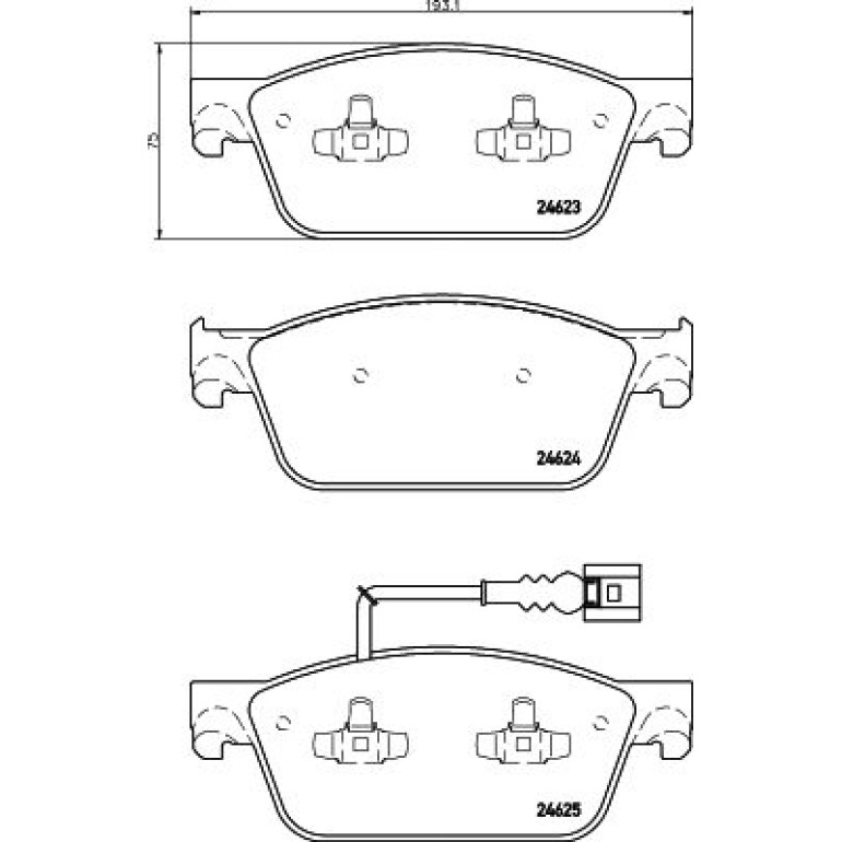 Bremsbelagsatz, Scheibenbremse 8DB 355 014-981