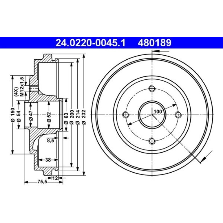 Bremstrommel 24.0220-0045.1