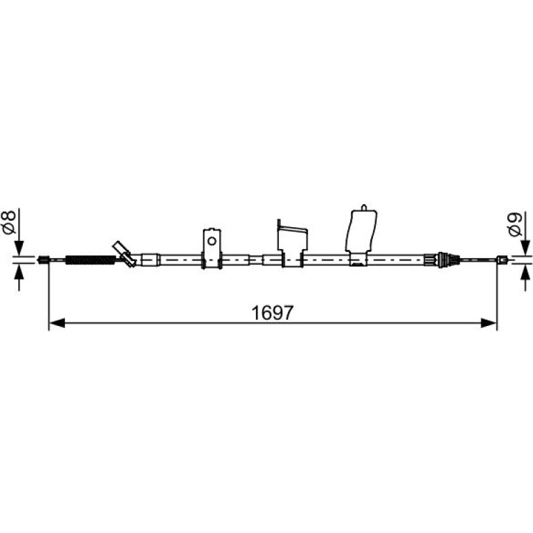 Seilzug, Feststellbremse 1 987 482 627 Seilzug, Feststellbremse 1 987 482 627