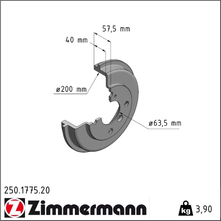 Bremstrommel 250.1775.20 Bremstrommel 250.1775.20