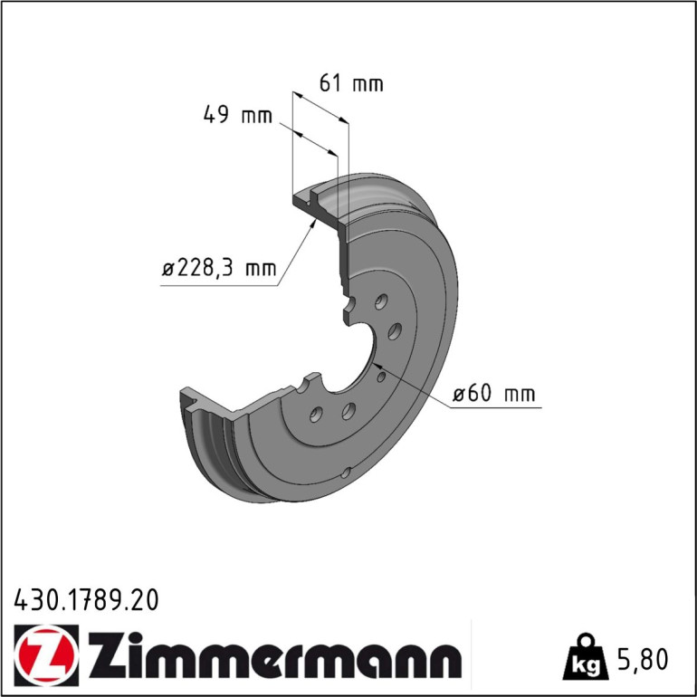 Bremstrommel 430.1789.20