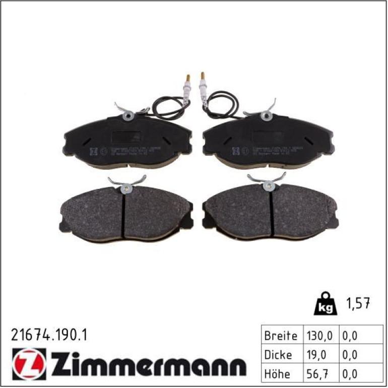 Bremsbelagsatz, Scheibenbremse 21674.190.1 Bremsbelagsatz, Scheibenbremse 21674.190.1