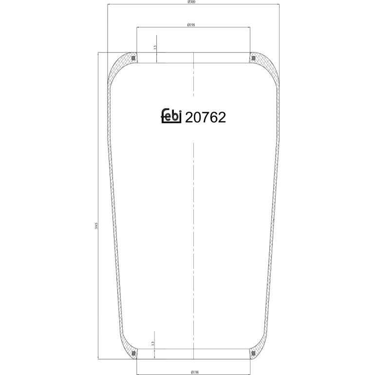 FEBI BILSTEIN 20762 Federbalg, Luftfederung FEBI BILSTEIN 20762 Federbalg, Luftfederung