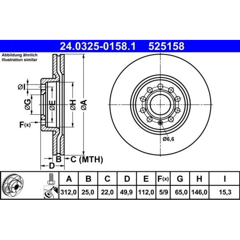 Bremsscheibe 24.0325-0158.1