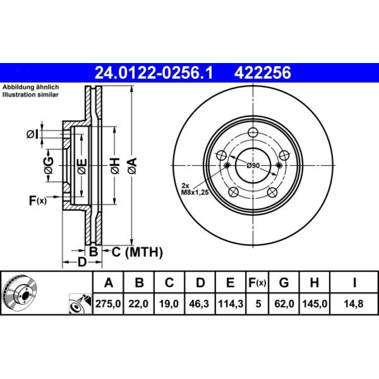 Bremsscheibe 24.0122-0256.1