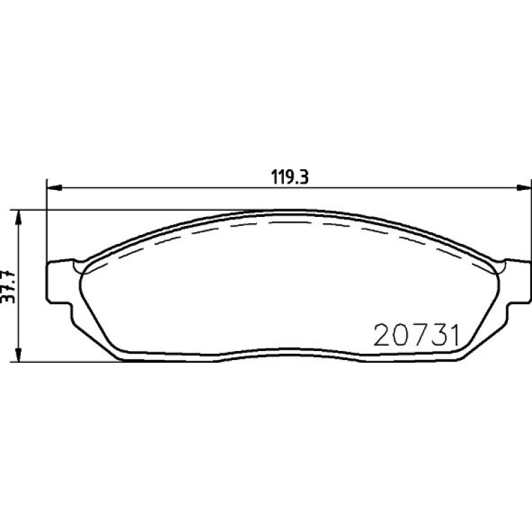 Bremsbelagsatz, Scheibenbremse 8DB 355 007-281 Bremsbelagsatz, Scheibenbremse 8DB 355 007-281