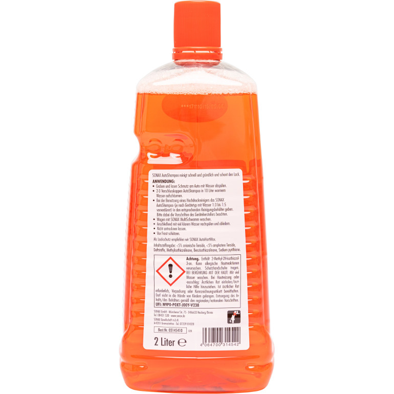 SONAX 03145410 Lackreiniger AutoShampoo Konzentrat, 2L SONAX 03145410 Lackreiniger AutoShampoo Konzentrat, 2L