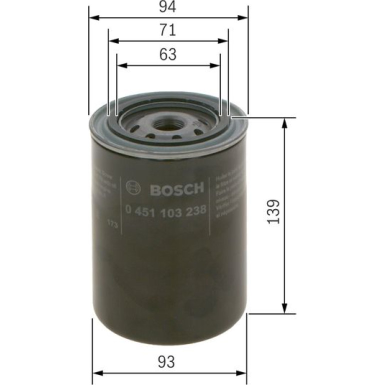 BOSCH 0 451 103 238 Ölfilter BOSCH 0 451 103 238 Ölfilter