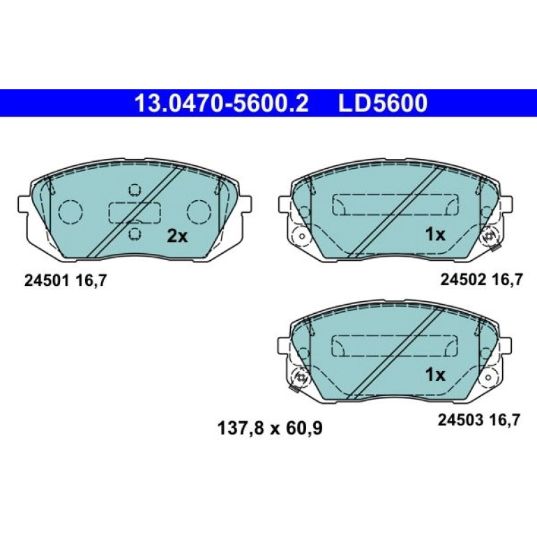Bremsbelagsatz, Scheibenbremse 13.0470-5600.2 Bremsbelagsatz, Scheibenbremse 13.0470-5600.2