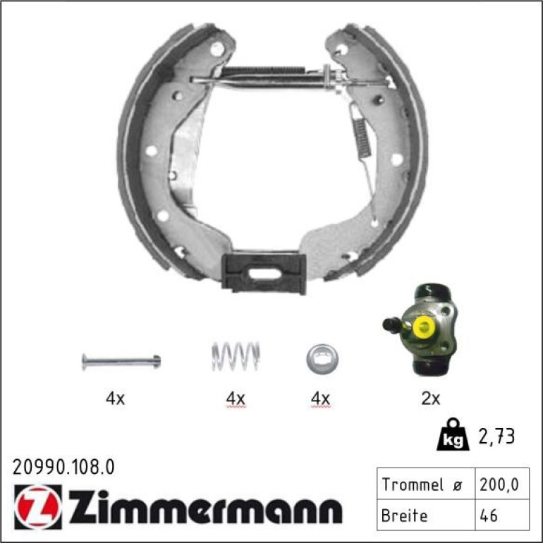 Bremsbackensatz 20990.108.0 Bremsbackensatz 20990.108.0