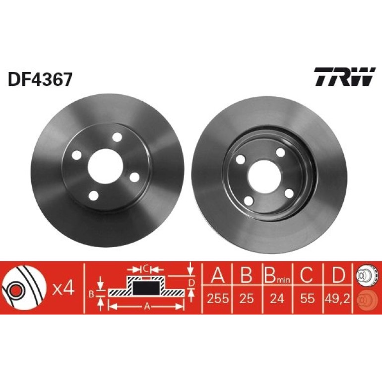Bremsscheibe DF4367 Bremsscheibe DF4367