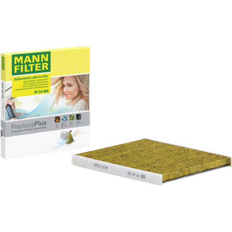 MANN-FILTER FP 24 026 Innenraumfilter FreciousPlus Aktivkohlefilter mit Polyphenol, antibakteriell, Feinstaubfilter (PM 2.5) MANN-FILTER FP 24 026 Innenraumfilter FreciousPlus Aktivkohlefilter mit Polyphenol, antibakteriell, Feinstaubfilter (PM 2.5)
