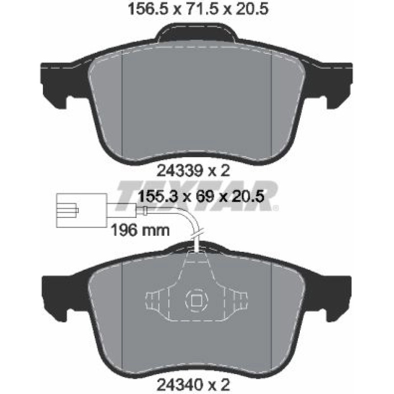 Bremsbelagsatz, Scheibenbremse 2433901 Bremsbelagsatz, Scheibenbremse 2433901