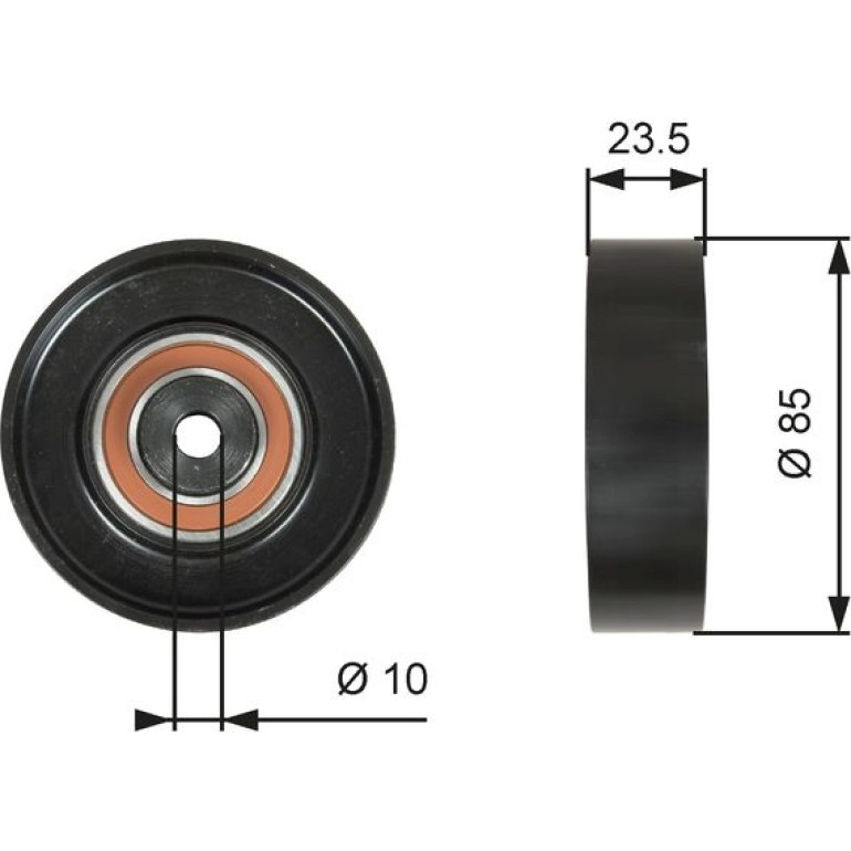 Umlenk-/Führungsrolle, Keilrippenriemen T36274