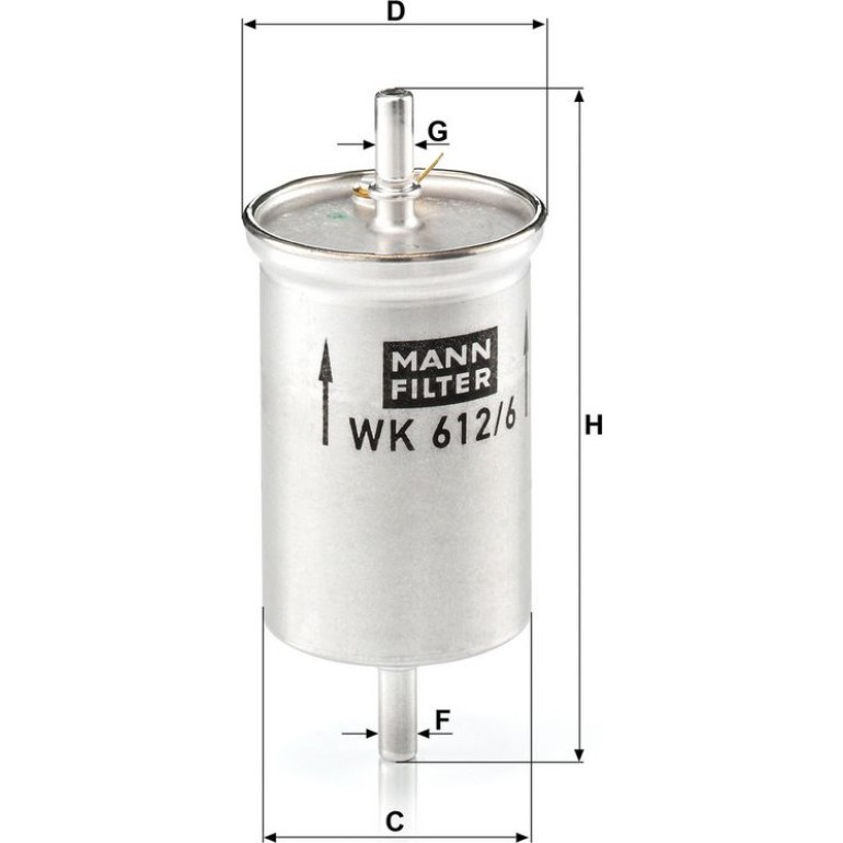 Kraftstofffilter WK 612/6 Kraftstofffilter WK 612/6