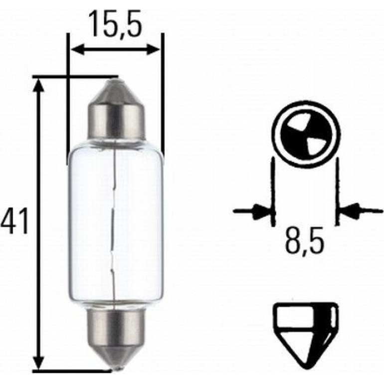 Glühlampe, Rückfahrleuchte 8GM 002 091-261 Glühlampe, Rückfahrleuchte 8GM 002 091-261