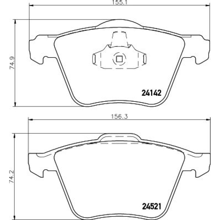 Bremsbelagsatz, Scheibenbremse 8DB 355 013-001