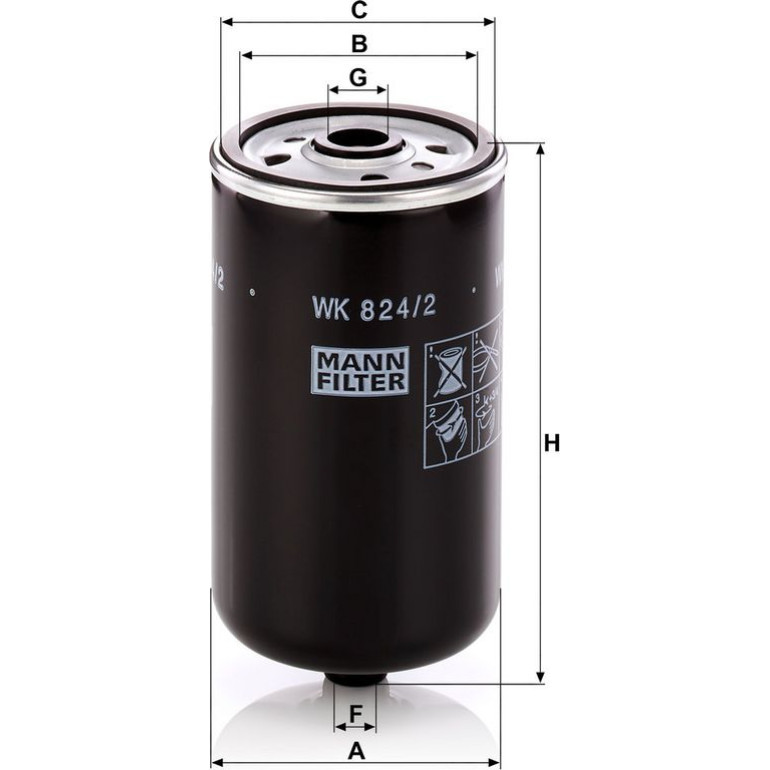Kraftstofffilter WK 824/2 Kraftstofffilter WK 824/2