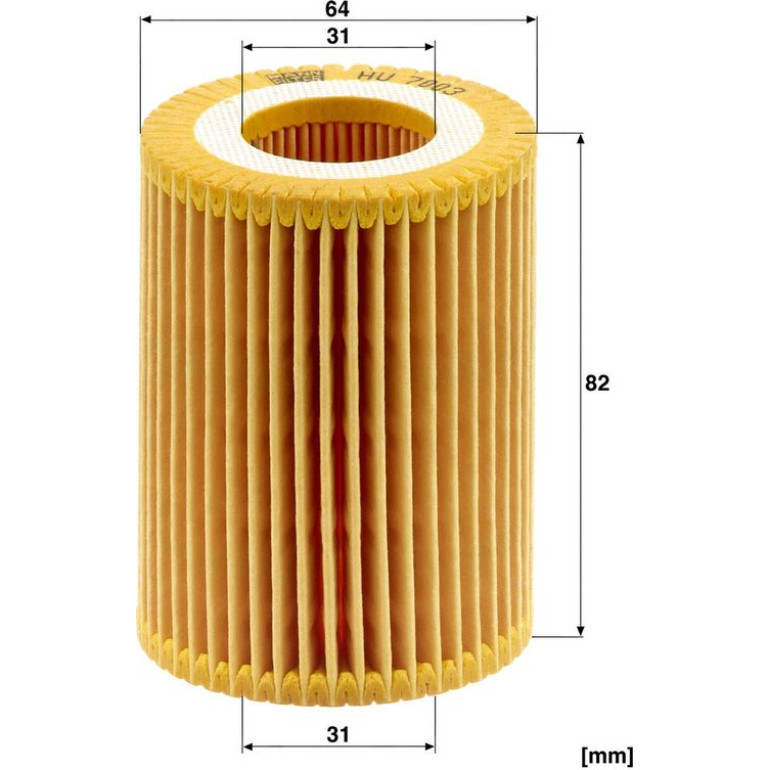 MANN-FILTER HU 7003 x Ölfilter mit Dichtung, Filtereinsatz MANN-FILTER HU 7003 x Ölfilter mit Dichtung, Filtereinsatz