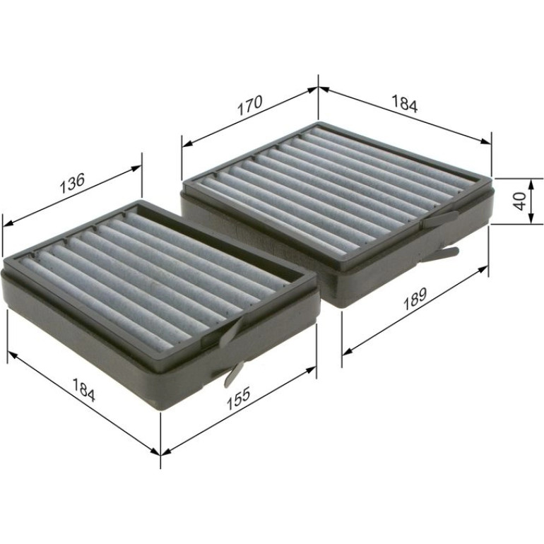 BOSCH 1 987 435 536 Innenraumfilter BOSCH 1 987 435 536 Innenraumfilter
