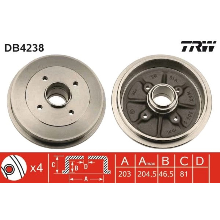 Bremstrommel DB4238 Bremstrommel DB4238